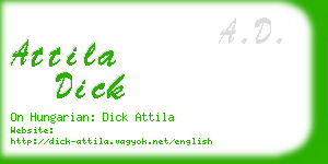 attila dick business card